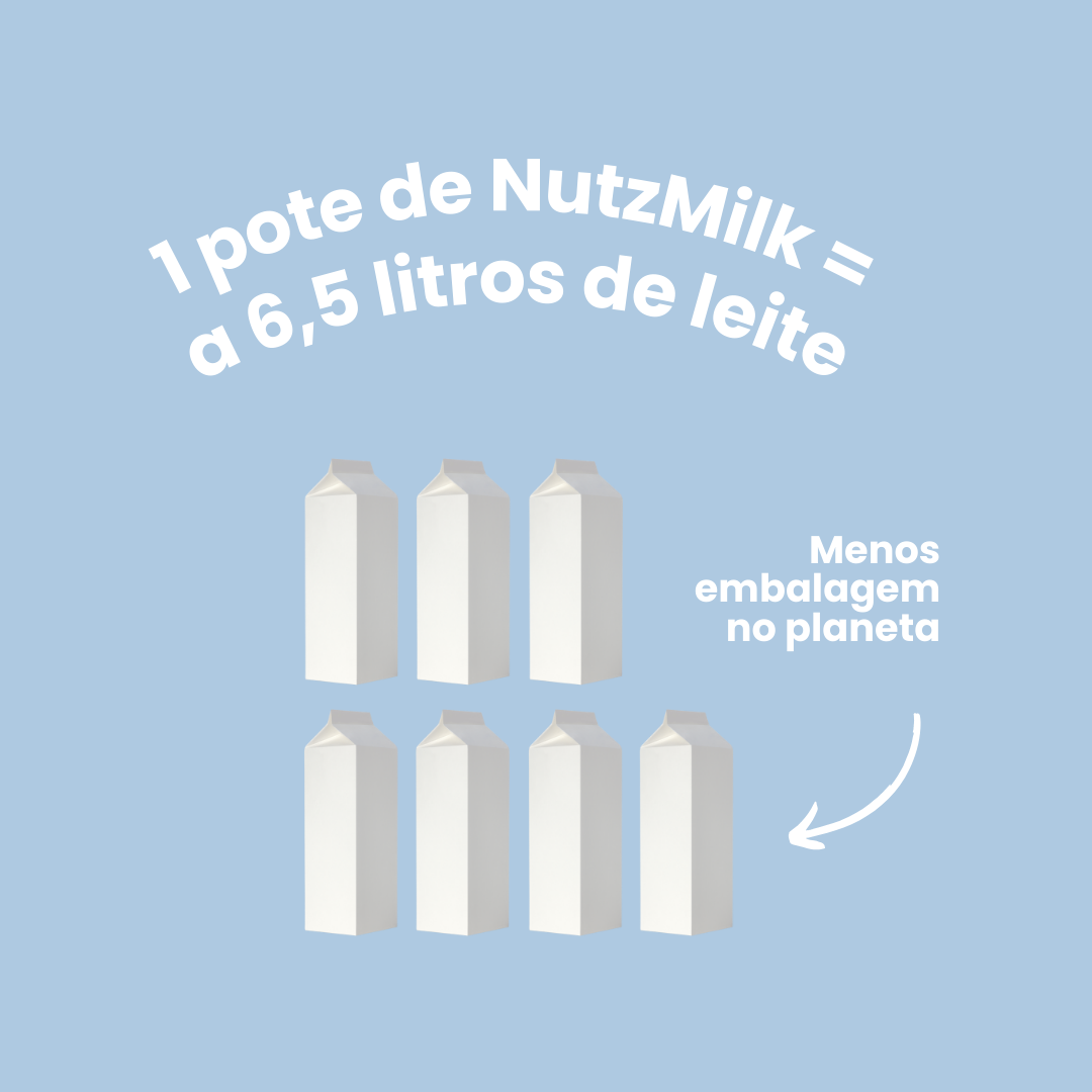 Kit 3 Unidades: Leite Vegetal NutzMilk® 19,5L - Concentrado de Castanha de Caju + 6 sachês (grátis)