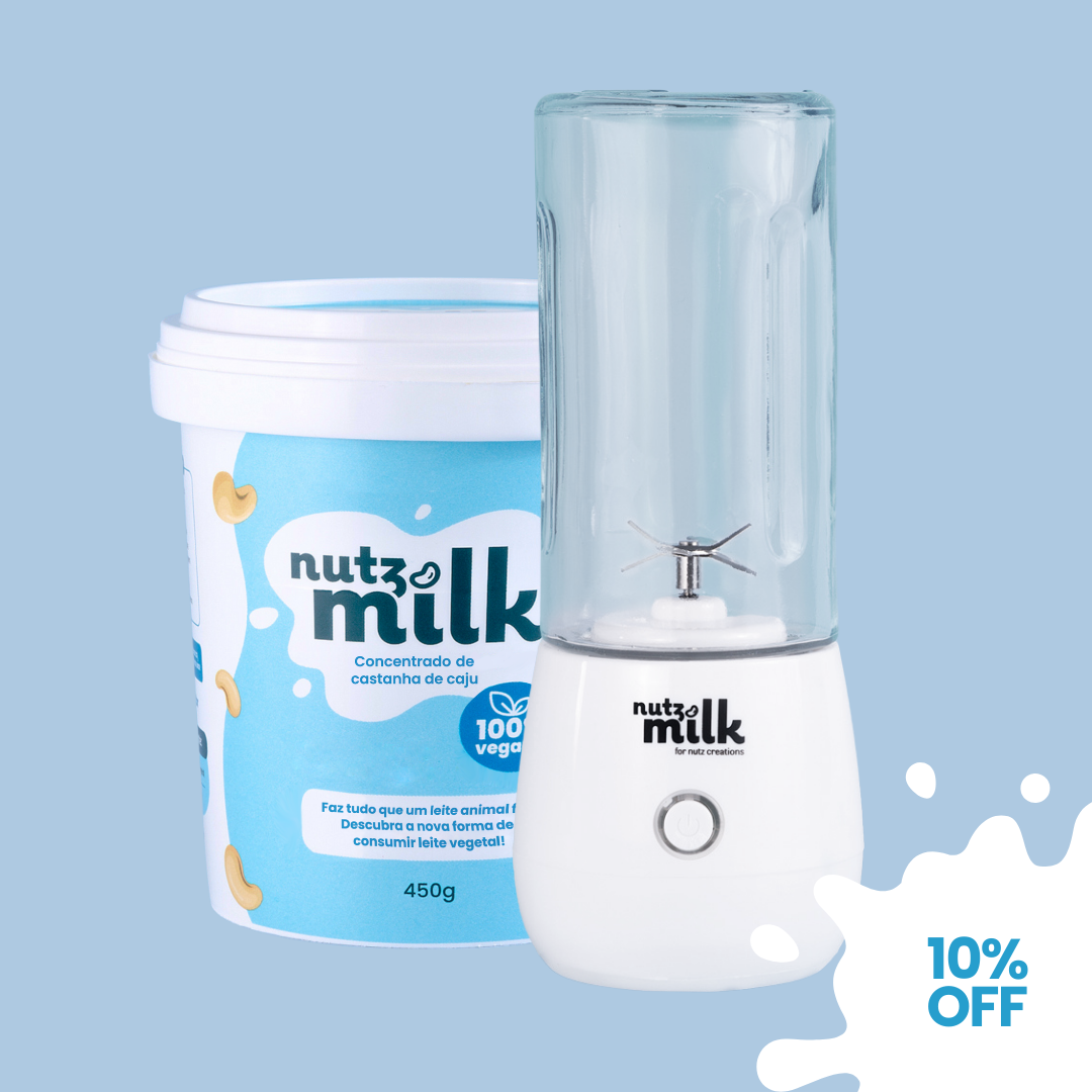 Kit 1 Mini Liquidificador NutzMilk® + 1 Unidade de Leite Vegetal NutzMilk® 6,5L