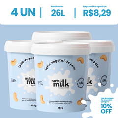 Kit 4 Unidades: Leite Vegetal NutzMilk® 26L - Concentrado de Castanha de Caju