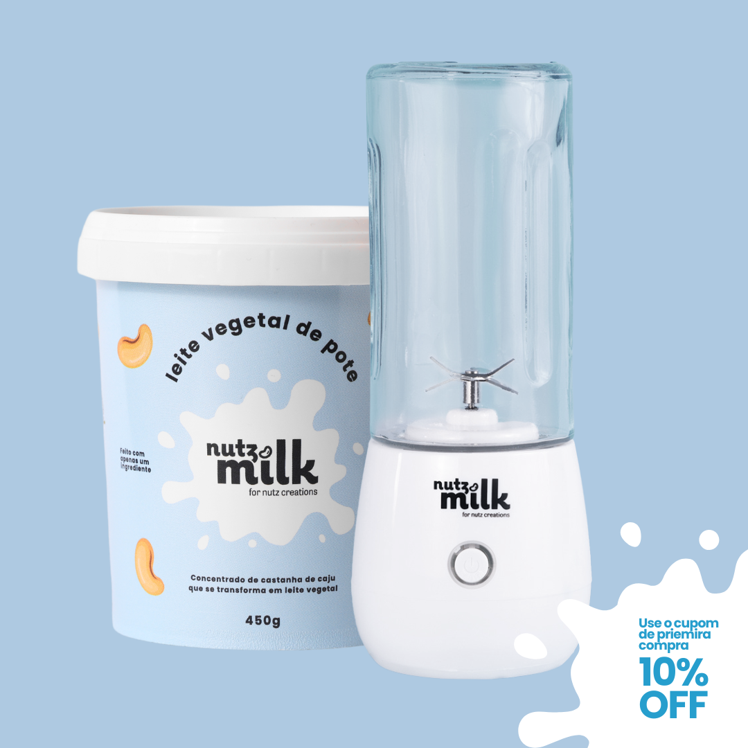 Kit 1 Mini Liquidificador NutzMilk® + 1 Unidade de Leite Vegetal NutzMilk® 6,5L