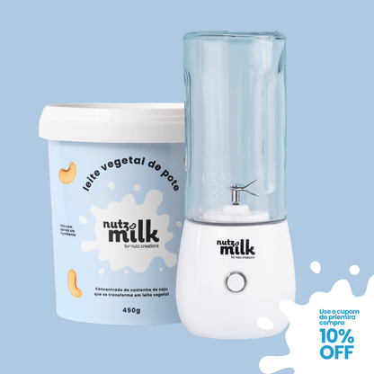 Kit 1 Mini Liquidificador NutzMilk® + 1 Unidade de Leite Vegetal NutzMilk® 6,5L
