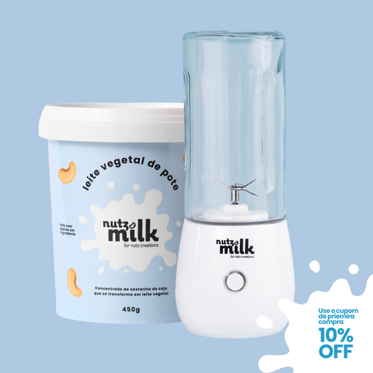 Kit 1 Mini Liquidificador NutzMilk® + 1 Unidade de Leite Vegetal NutzMilk® 6,5L