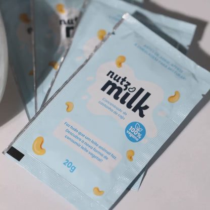 Leite Vegetal NutzMilk® Sachê 12 uni - Concentrado de Castanha de Caju